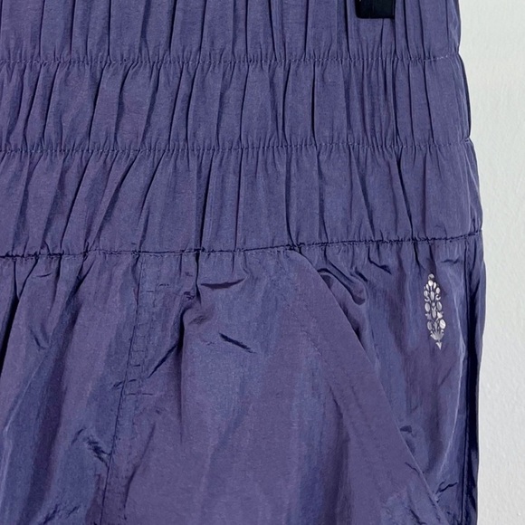 NEW Free People The Way Home Smocked Waist Joggers Deep Sea Purple - Picture 9 of 11